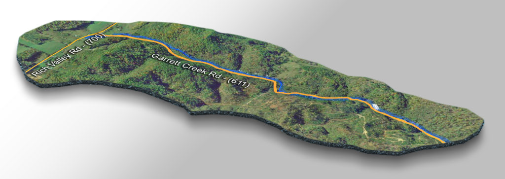 3D Map-Garrett Creek Falls