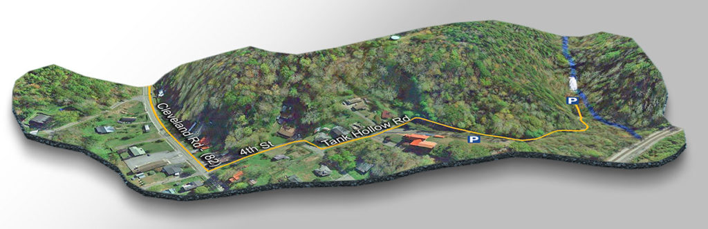 3D Map - Tank Hollow Falls