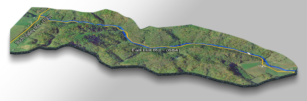 3D Trail Map - Falls on Cabin Creek