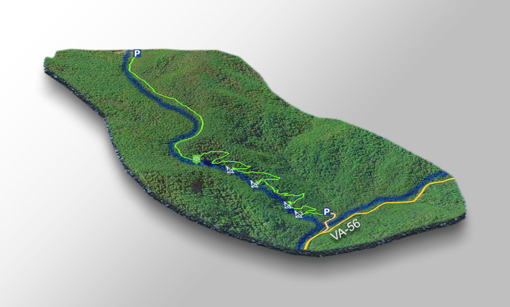 3D Trail Map - Crabtree Falls