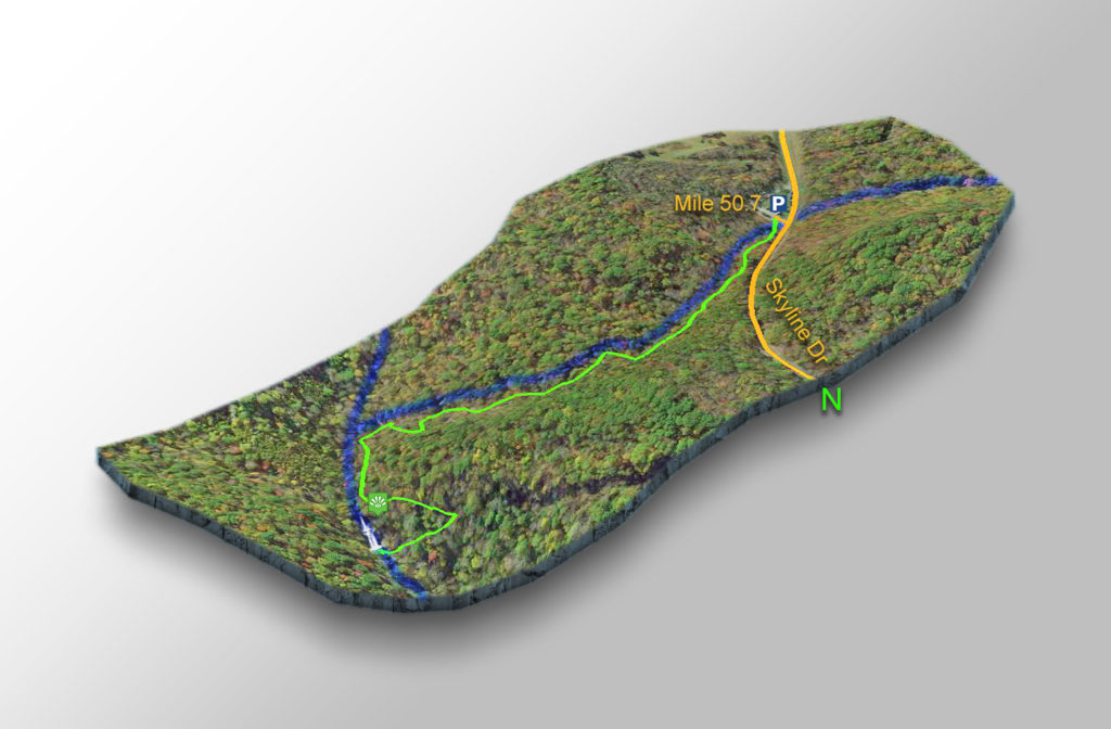 3D Trail Map - Dark Hollow Falls