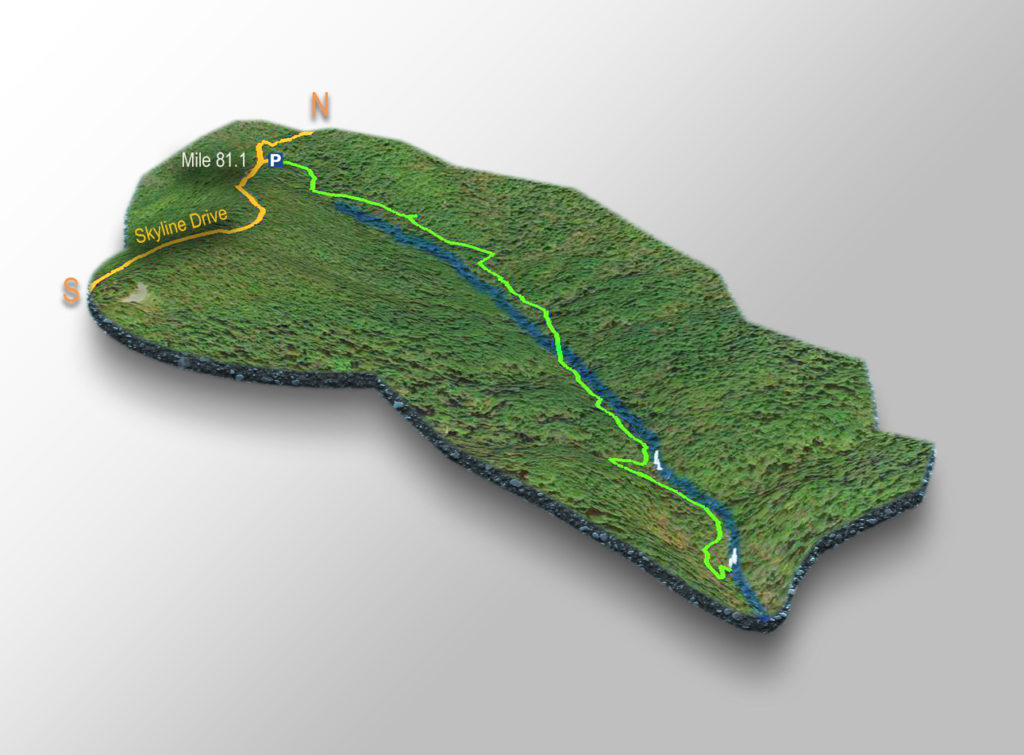 3D Trail Map - Doyles River Falls