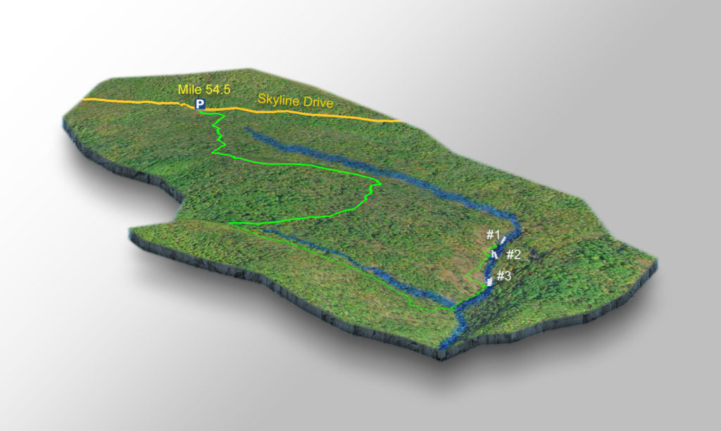 3D Trail Map - Falls of Big Creek
