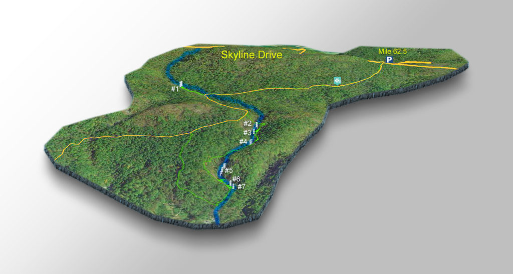 3D Trail Map - Falls of Dry Run Creek