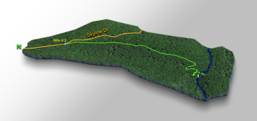 3D Trail Map - Lands Run Falls