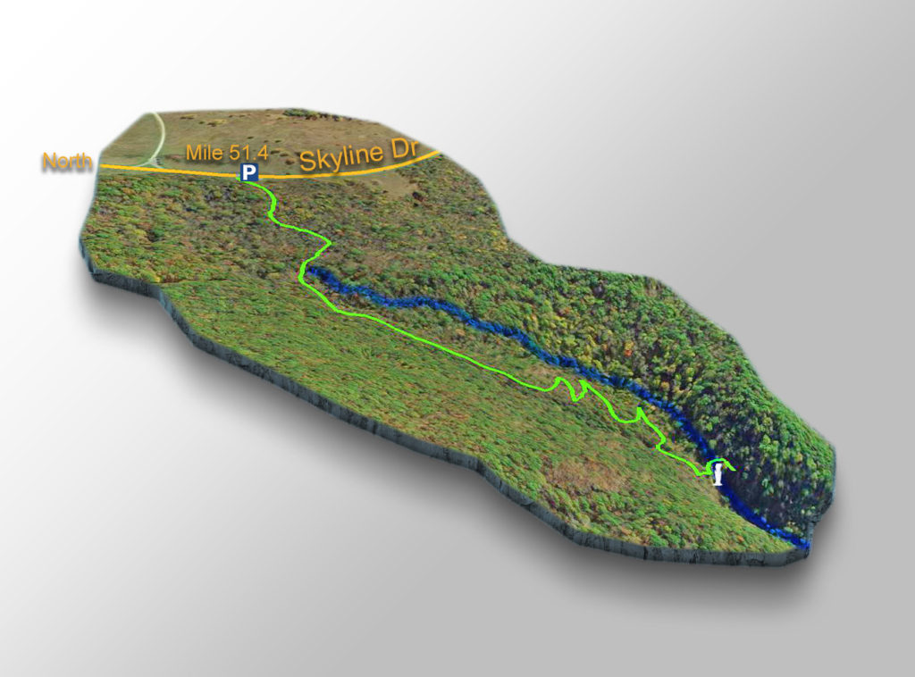 3D Trail Map - Lewis Falls