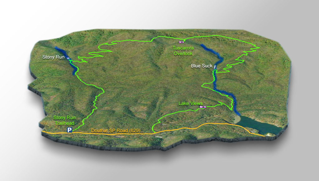 3D Trail Map - Blue Suck Falls