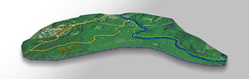 3D Trail Map - Crab Orchard Branch Falls