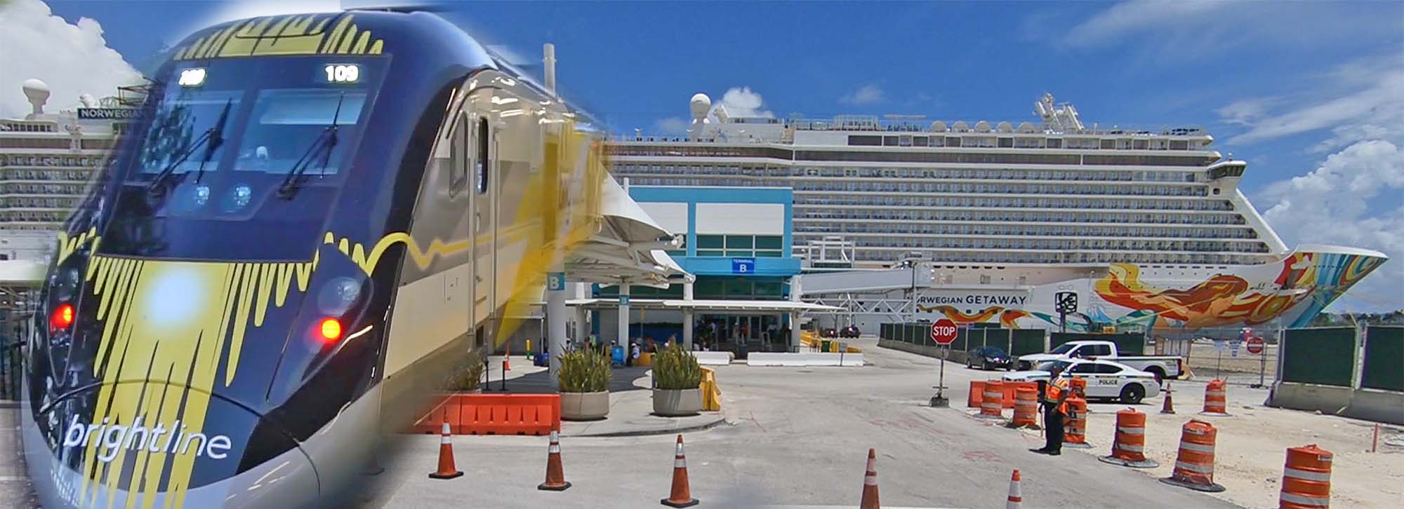 miami cruise port to brightline station