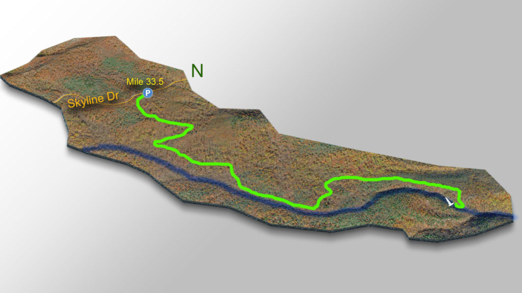 3D Trail Map - Hazel Falls