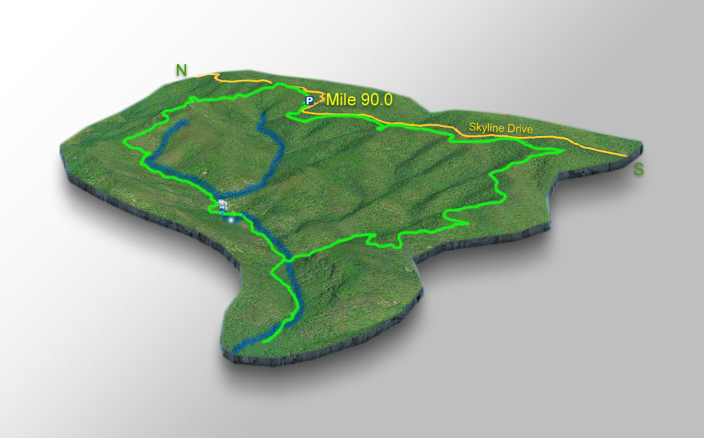3D Trail Map - RipRap Falls