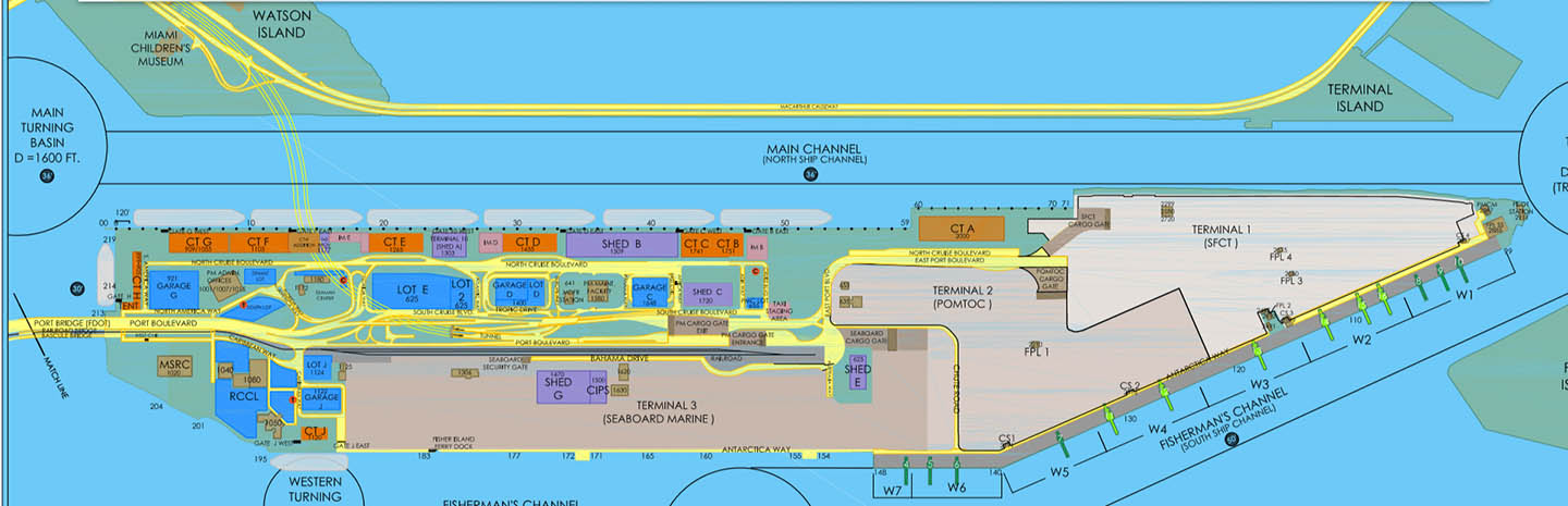 Port of Miami Cruise Parking Lots