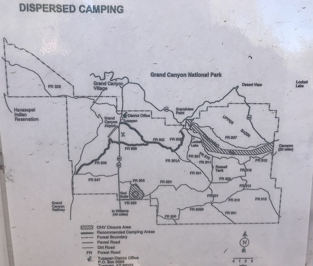 Grand Canyon Recommended Dispersed Camping