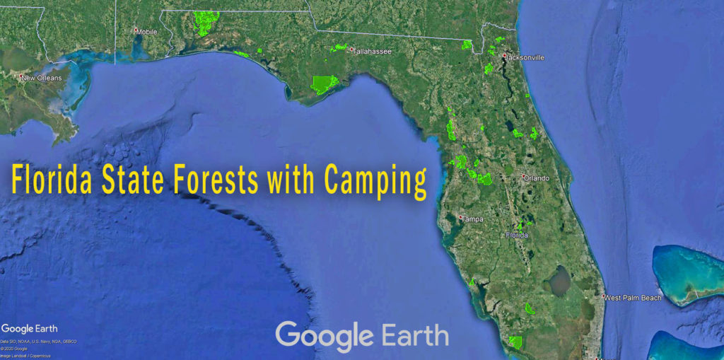 Florida State Forests Map