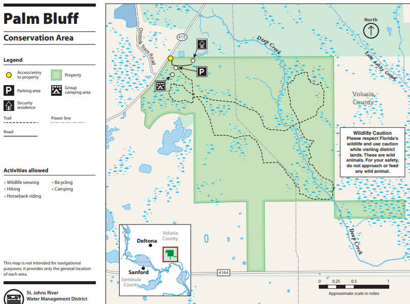 Palm Bluff Conservation Area Map