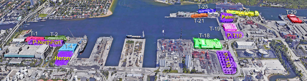 Cruise Parking at Port Everglades Map