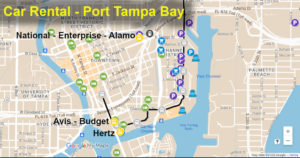 Car Rental Map - Port Tampa Bay