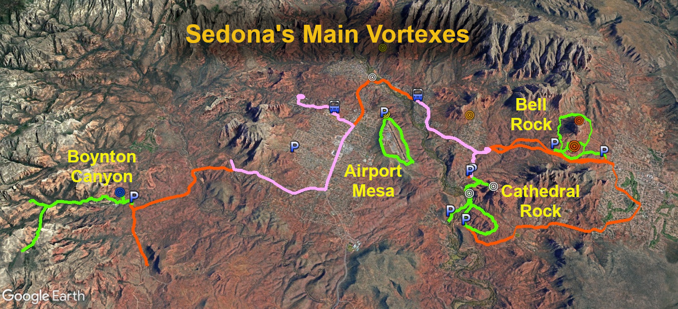 Sedona Vortex Map and Trail Guide