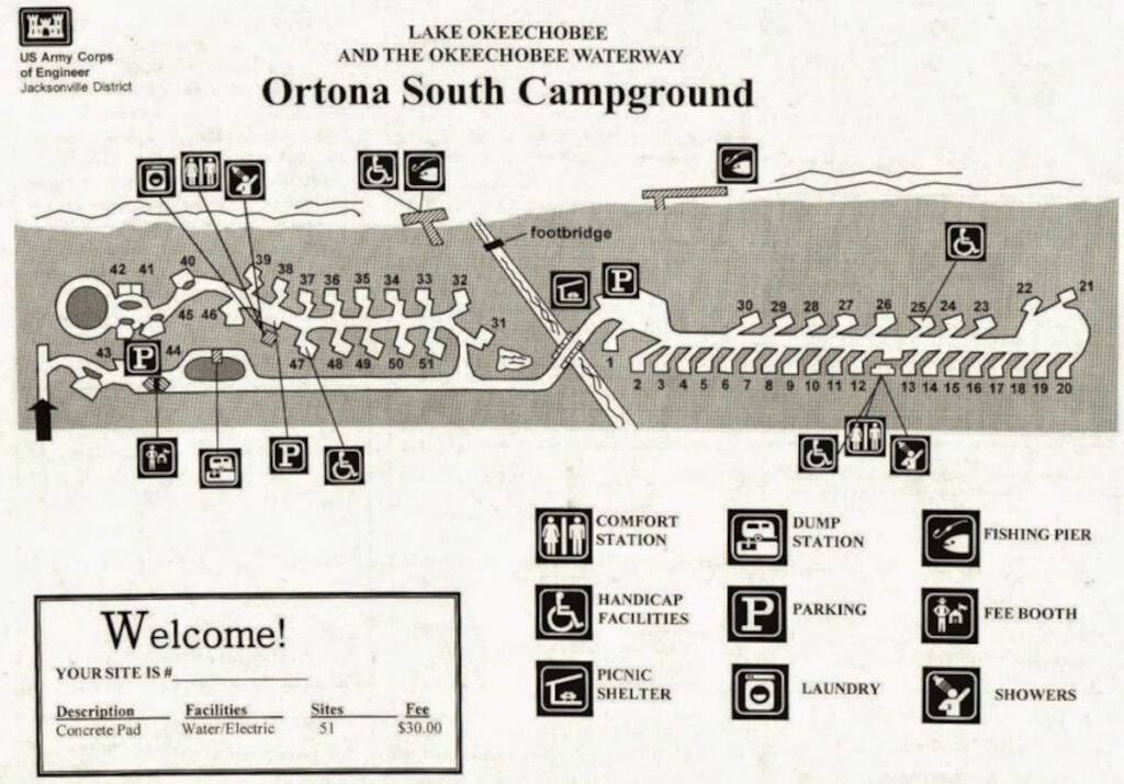 Ortona South Campground Map