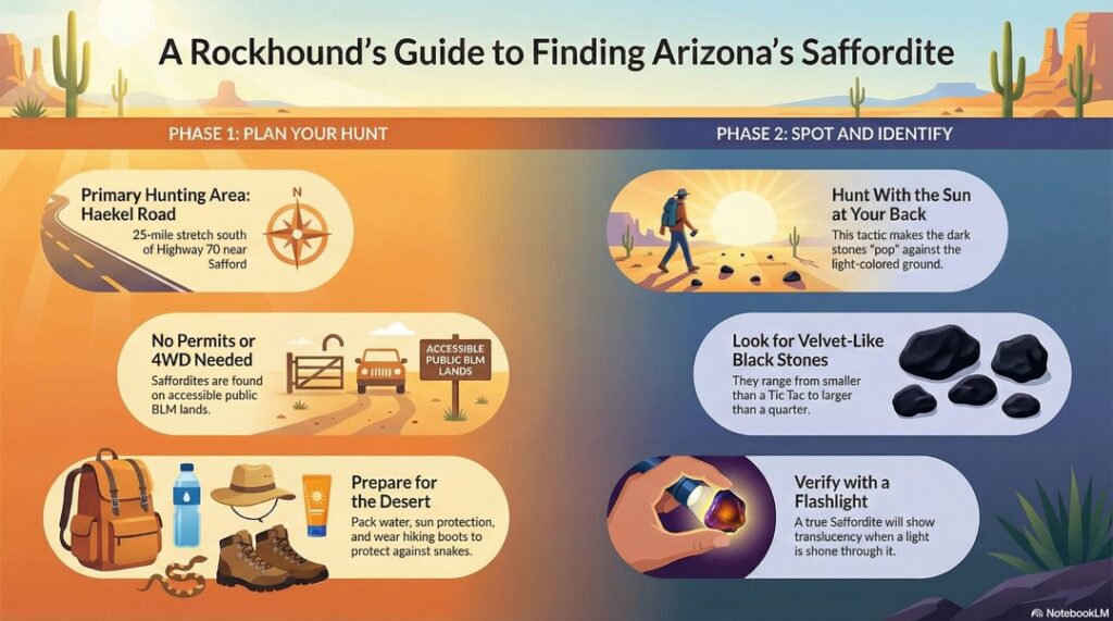 Rockhounding for Saffordite in Arizona