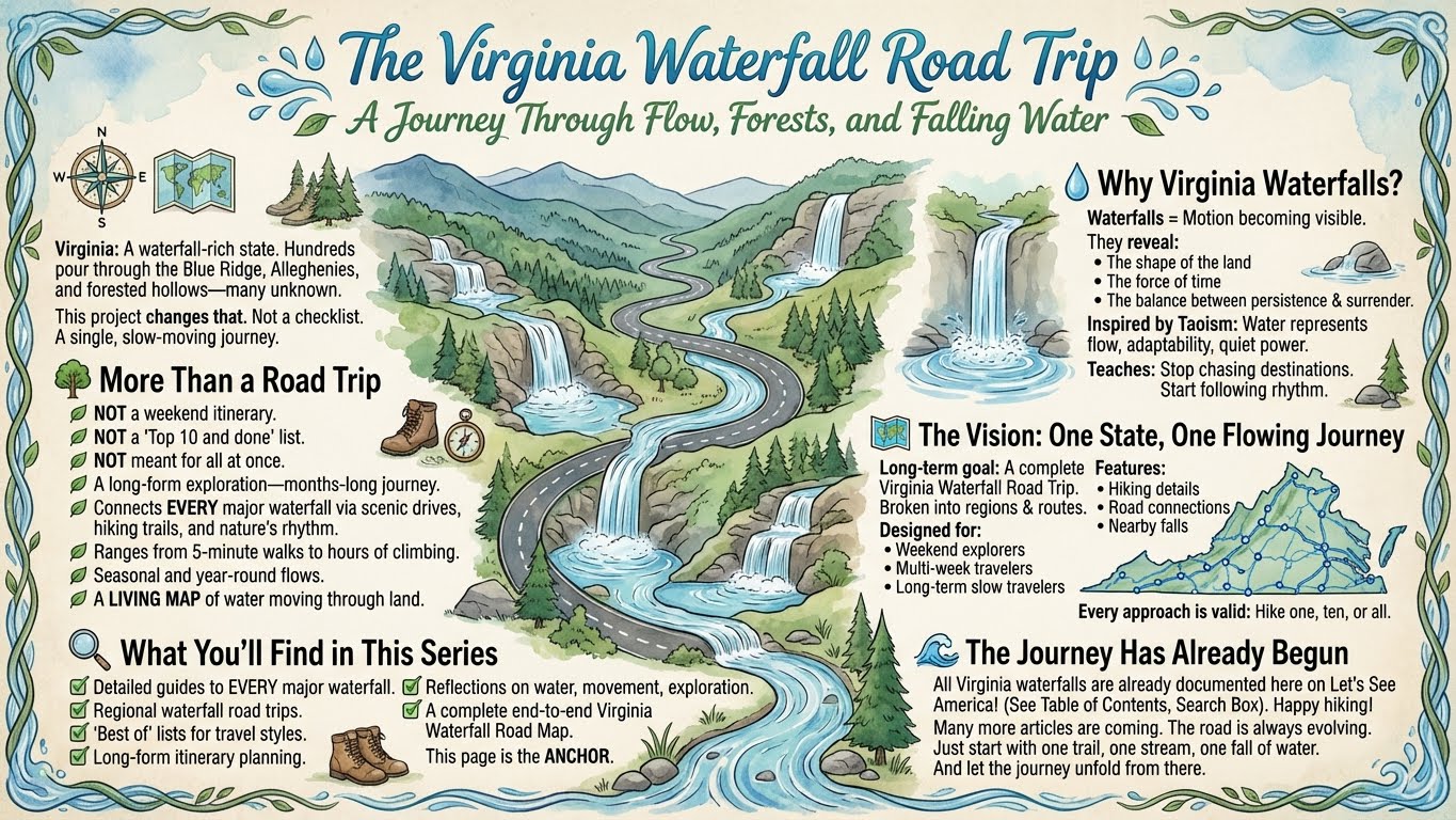 Virginia Waterfalls Road Trip Infographic