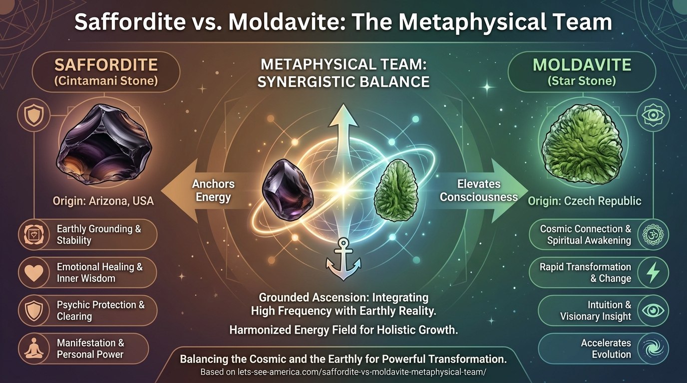 Moldavite and Saffordite – The Cosmic Catalyst and the Terrestrial Anchor