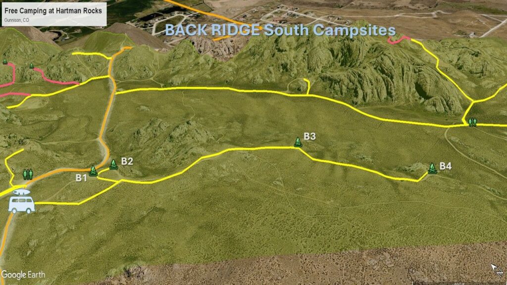 Hartman Rocks Back Ridge South Sites