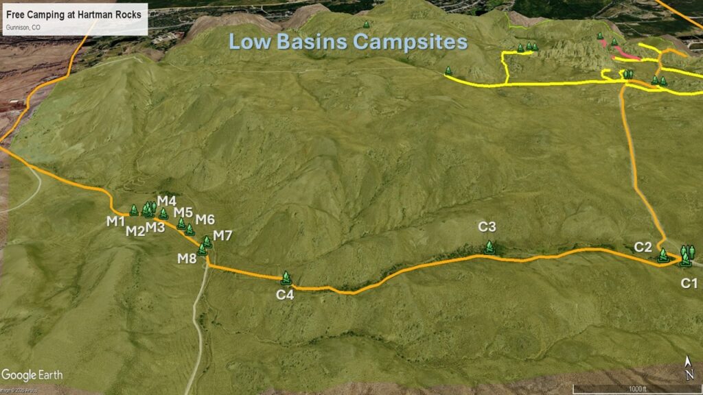 Hartman Rocks Low Basins Camping